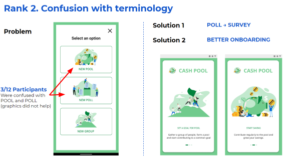 Second identified improvement to the Cashpool interface.