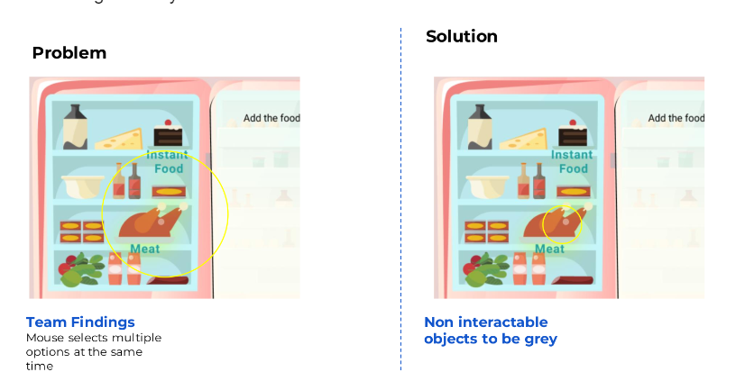 Annotated screen showing the third visual clarity improvement.
